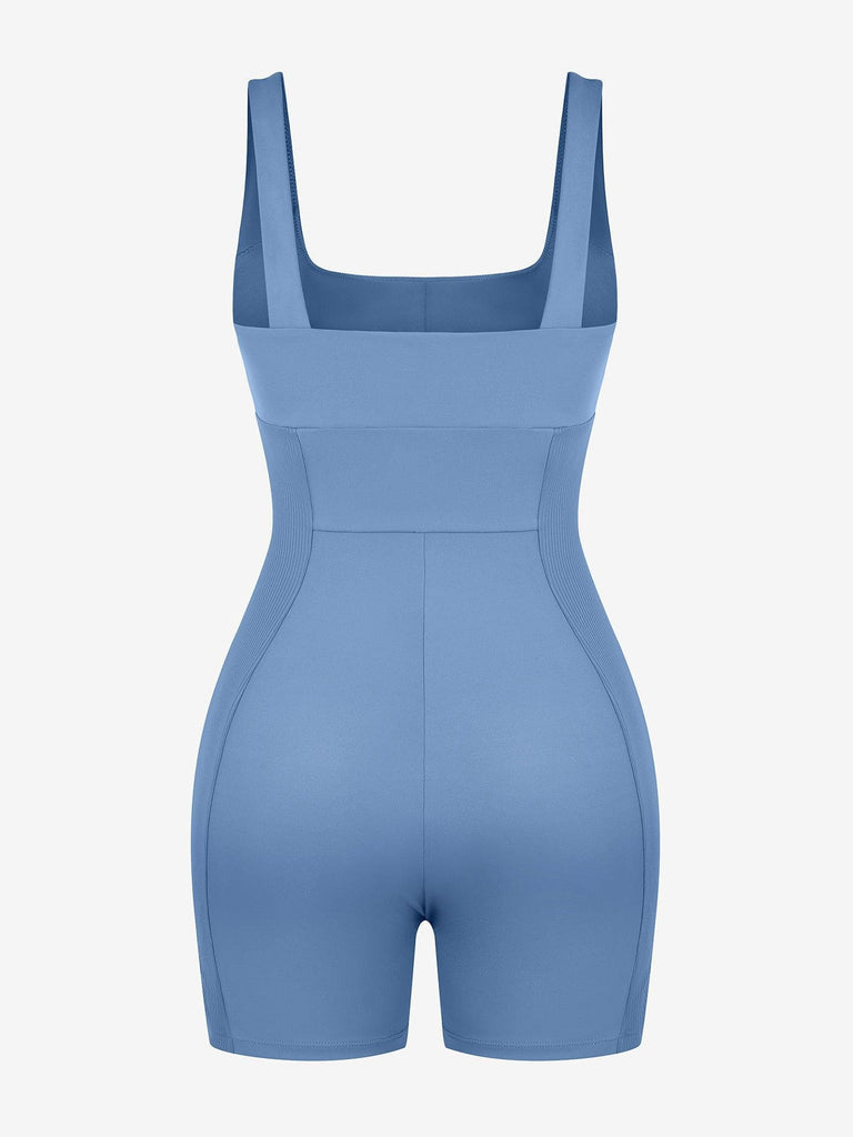 Popilush? Square Neck Patchwork Shapewear Romper