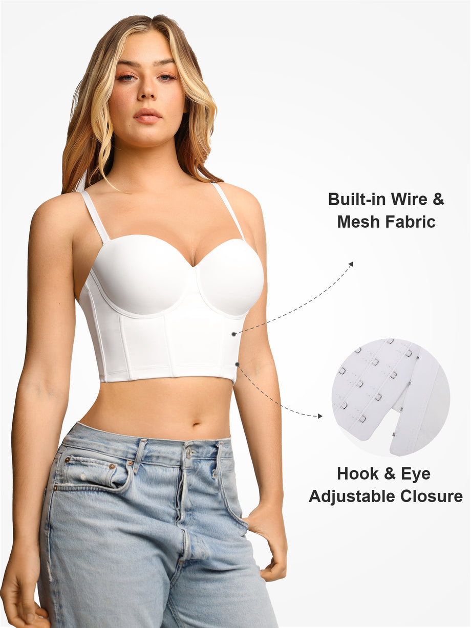 White Sleek Corset for Adults with Removable Straps