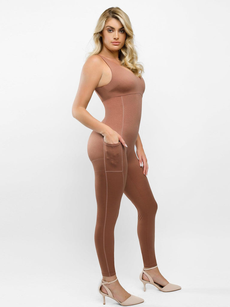 Popilush? Yoga Gym One Piece Workout Jumpsuit Summer Outfits The Shapewear Jumpsuit Halter