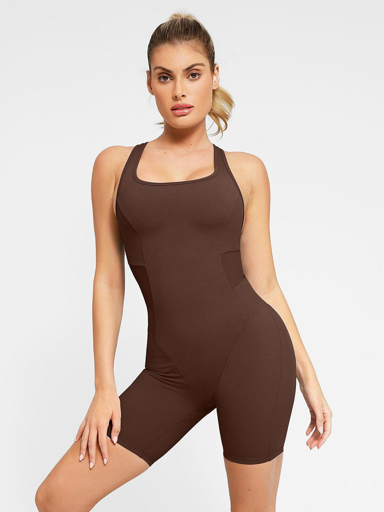 Popilush? Built-In Shapewear Racerback Romper