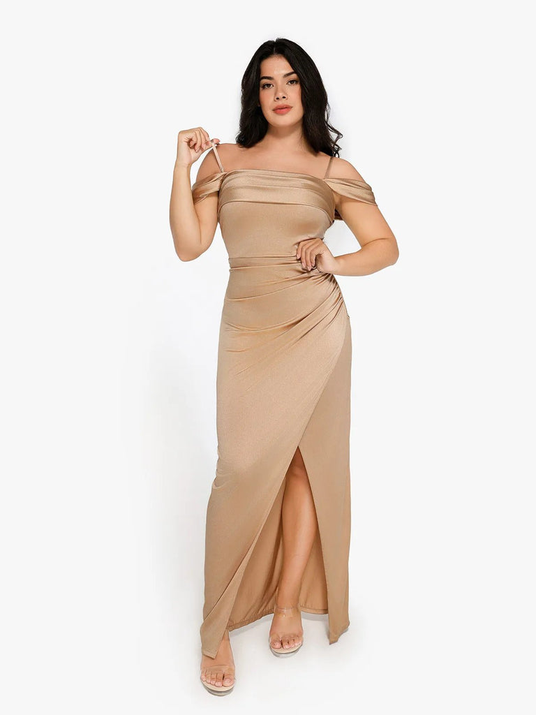 new-arrivals-shapewear-off-shoulder-shine-ruched-sculpting-maxi-dress-35168195969200.webp