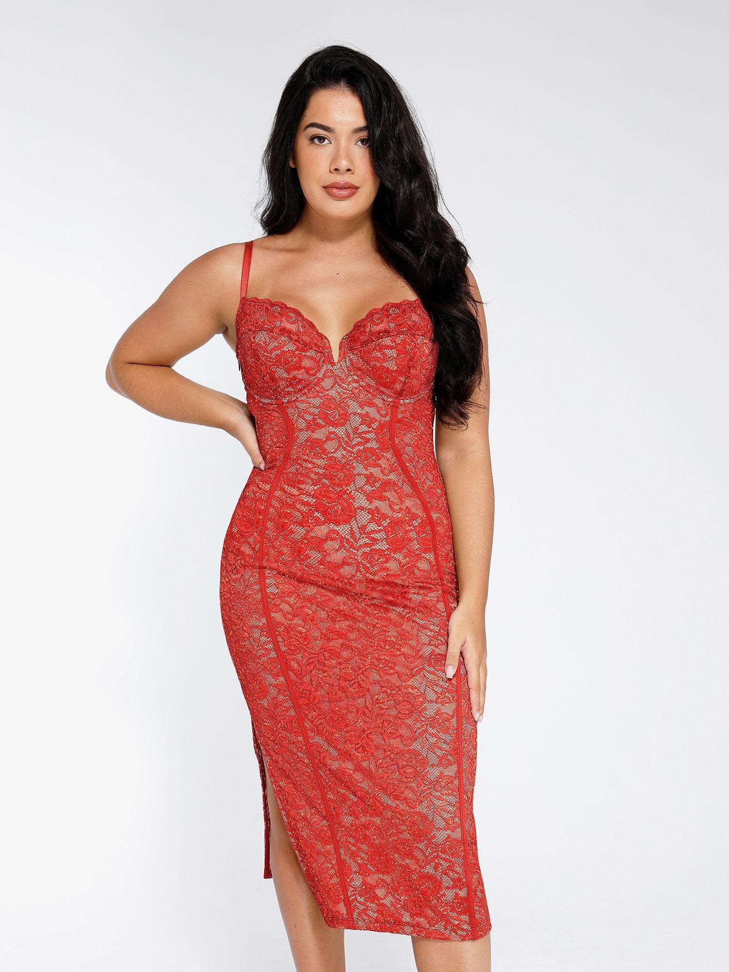 red lace bodycon midi dress HOT ! Casual Bodycon Midi Dress Lace Paulina Red Bodycon Midi Dress Casual Lace Spaghetti