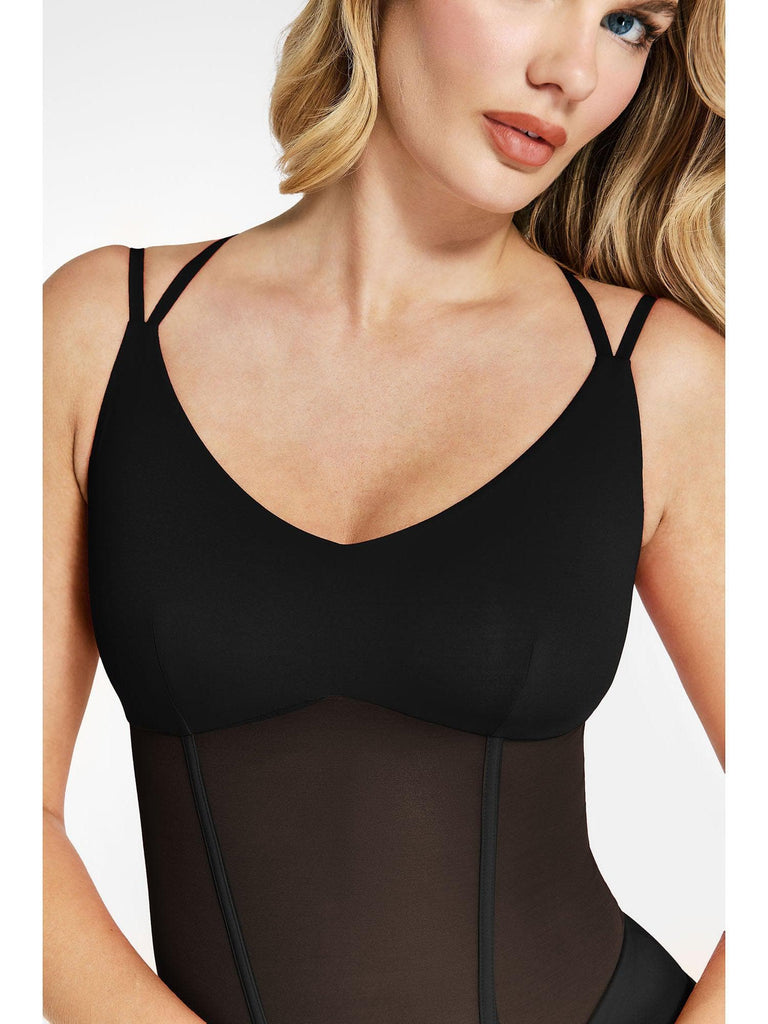 Popilush? Sexy Tops Body Shaper Tank The Shapewear Bodysuit with Mesh Detail