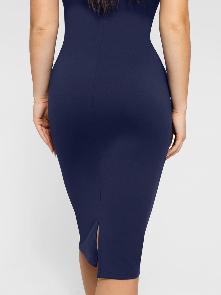 Popilush? Built-In Shapewear Hidden Zipper Sleeveless Dress