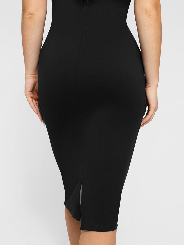 Popilush? Built-In Shapewear Hidden Zipper Sleeveless Dress