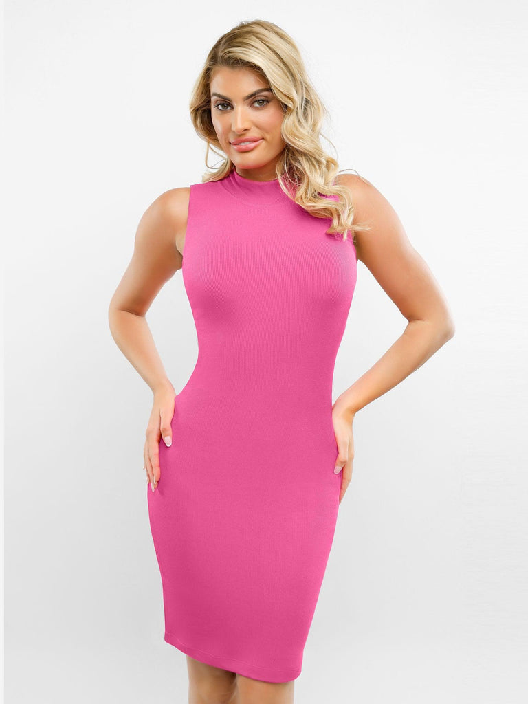 Suit for All Body Types Built In Shapewear Dress at Popilush