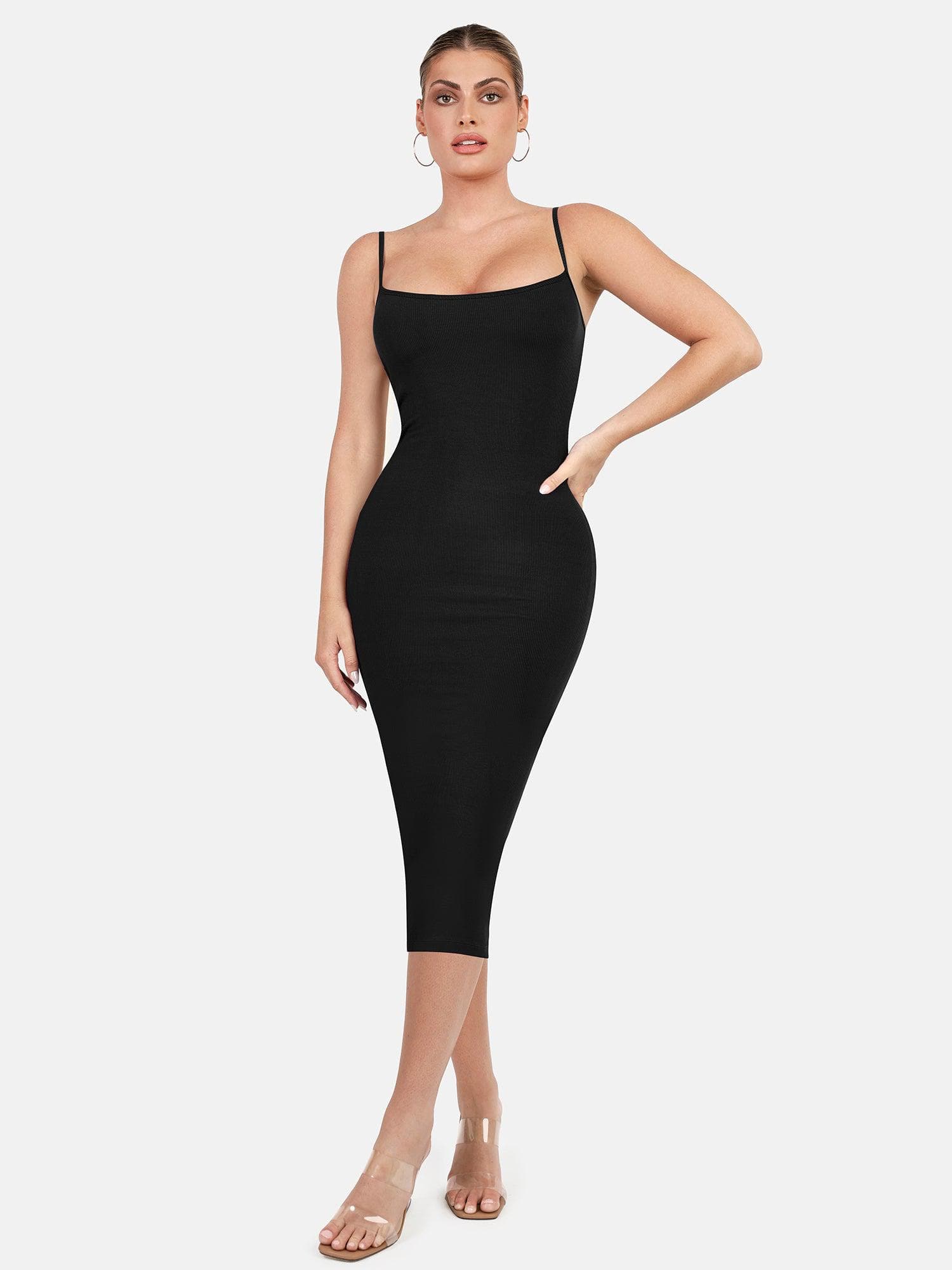 Smooth Silhouette with Shapewear Slip Dress